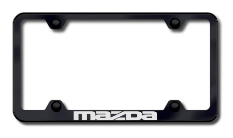 Mazda wide body laser etched license plate frame-black made in usa genuine