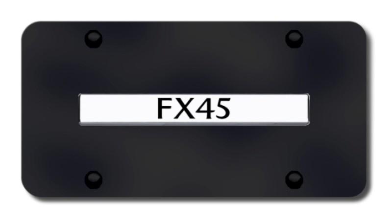 Nissan fx45 name chrome on black license plate made in usa genuine