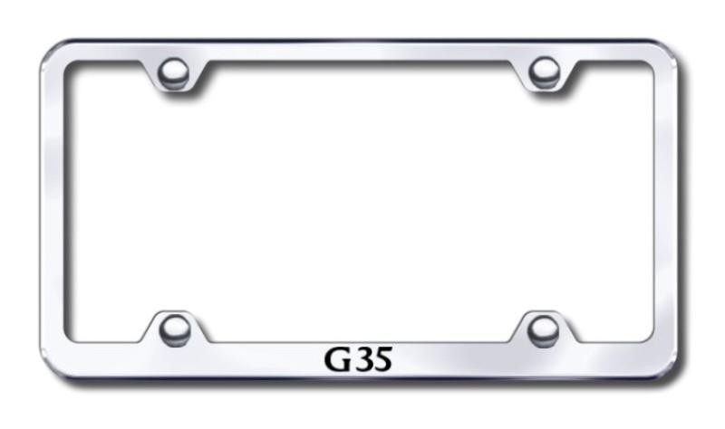 Infiniti g35 wide body  engraved chrome license plate frame -metal made in usa
