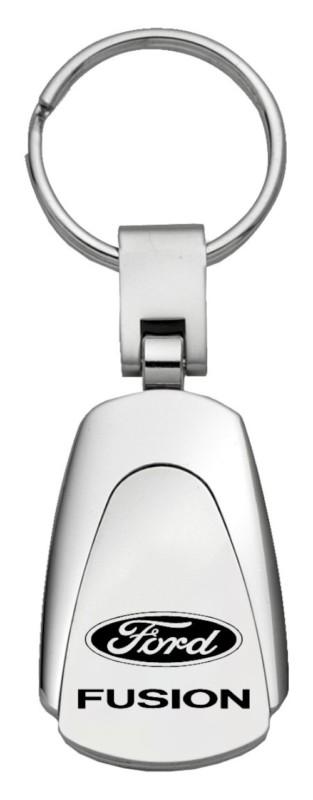 Ford fusion chrome teardrop keychain / key fob engraved in usa genuine