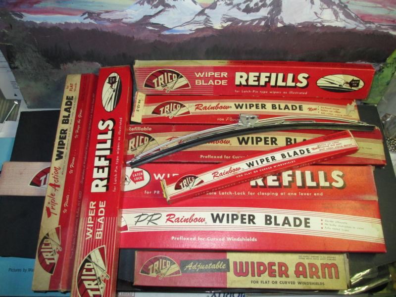 Vtg trilco wiper blade arm lot prs-14 rb-16 rb-10 rf-19 ford chevy saab pontiac