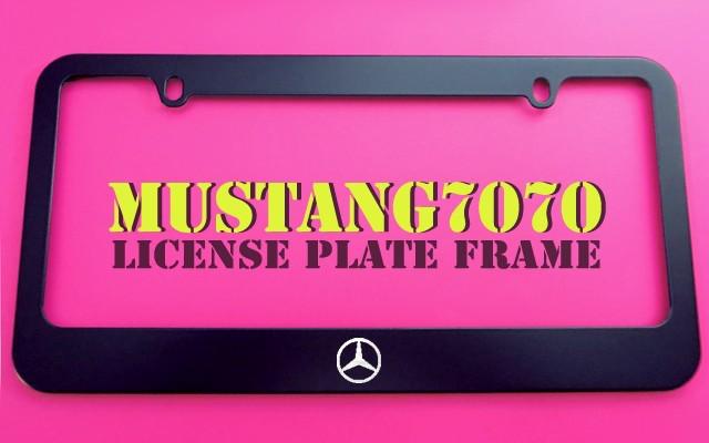 1 brand new mercedes-benz logo e-class black metal license plate frame