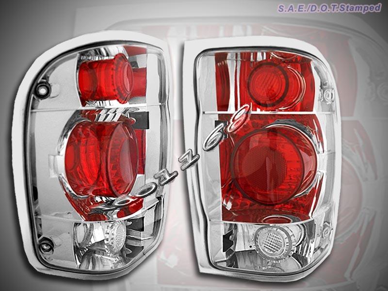 1998 1999 2000 ford ranger tail lights chrome lamp altezza crystal new