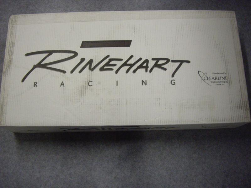 Rinehart 2-into-1 exhaust for harley dyna '06-'13 chrome w/ black end cap