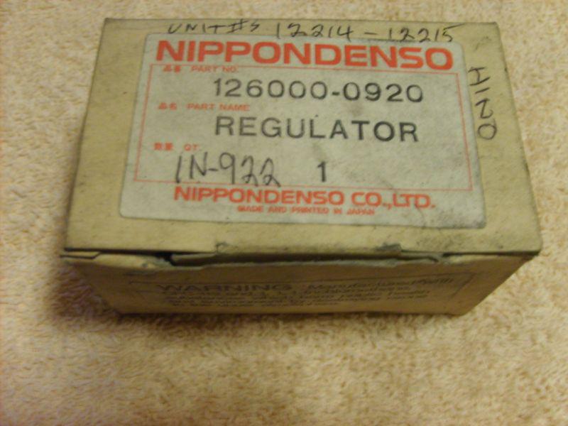 Nos nippondenso voltage regulator # 126000-0920 rep. toyota 27700-64040 & others