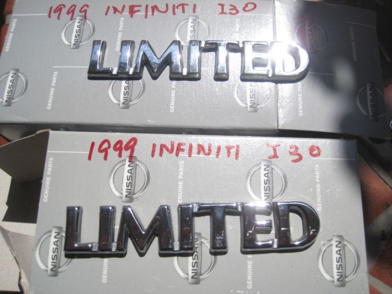 1999 infiniti i30 limited side fender badge script emblem oem