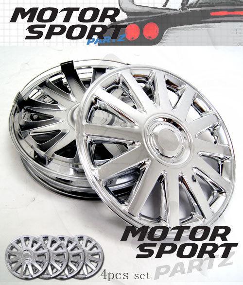 16 inch 4pcs set chrome hubcap rim wheel skin cover style 610 16" inches hub cap
