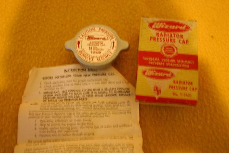 Wizard nos part #t-8420 14lb radiator cap for 1930's-50's car, truck, tractor