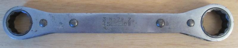 Snap-on 12-point ratcheting box wrench 3/4 and 7/8, no. 79