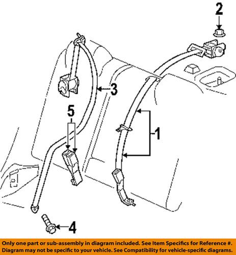 Chrysler oem ux571d1ae rear seat belts-seat belt assembly