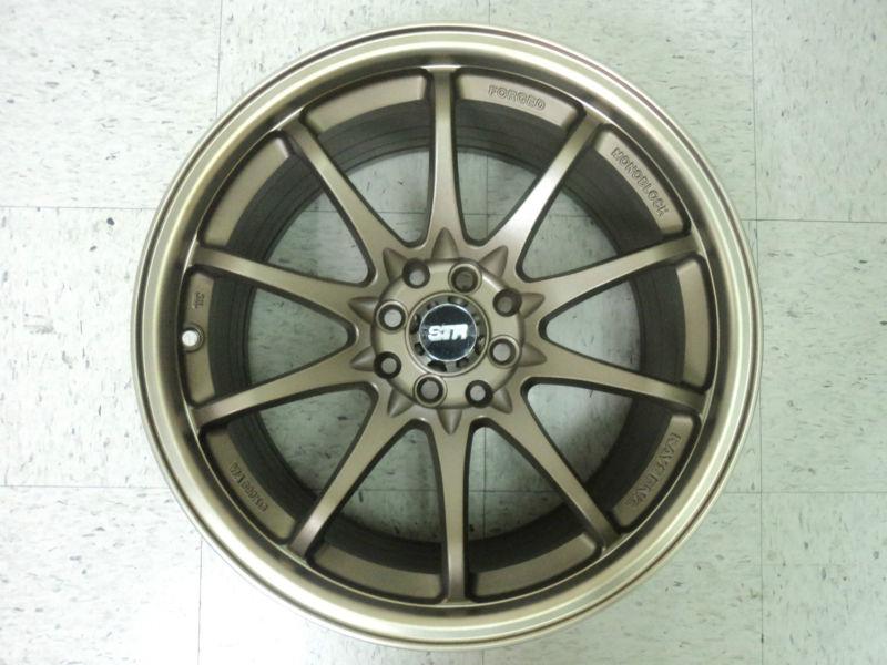 Str518 wheels set of (4) 17x9 matte bronze 4x114.3/4x100 17" honda nissan mini