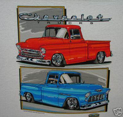 Chevy  56-57  trucks    xl  shirt  muscle car  