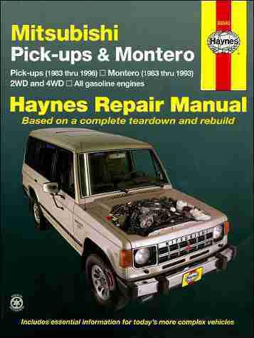 Mitsubishi pickup truck & montero repair shop & service manual 1983-1996