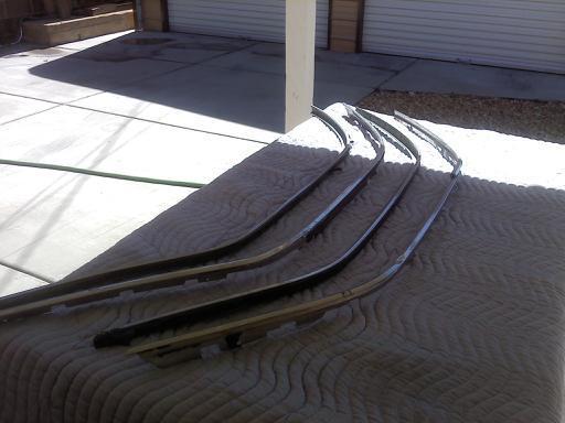 70 - 74  dodge challenger drip rail moldings and weatherstrip tracks