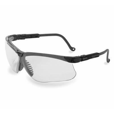 Uvex safety glasses black frame clear extreme lens ea s3200x