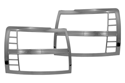 Ses trims ti-hl-107 chevy silverado headlight bezels covers chrome ring trim 3m
