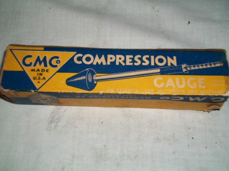 Vintage!  gm factory compression gauge--many models 1940-1953, original box