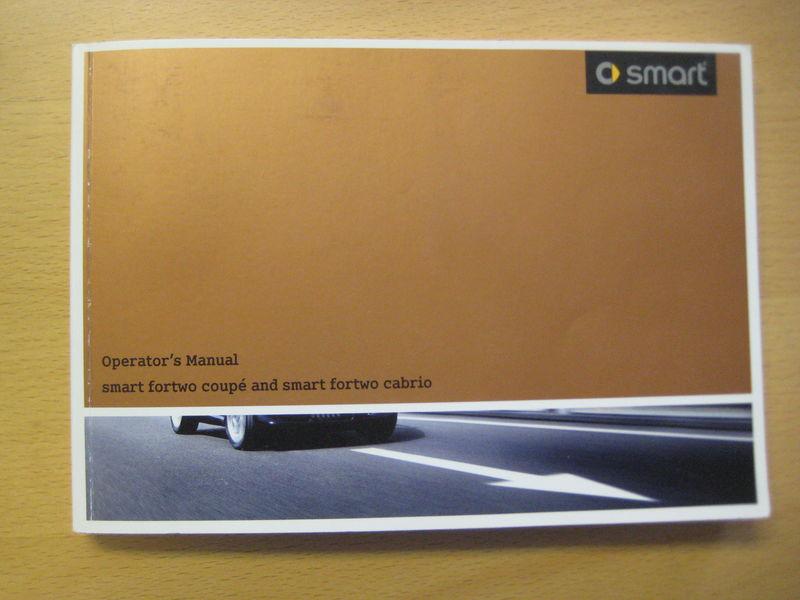 2008 smart fortwo coupe/cabrio books owners manual