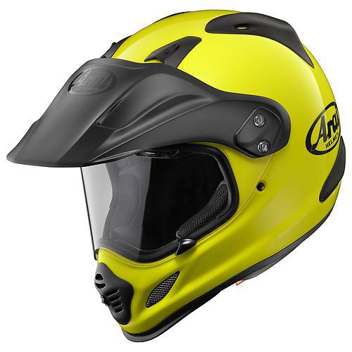 Arai xd4 solid motorcycle helmet flourescent yellow medium