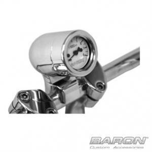 Baron bullet tachometer for 1" handlebars 2" white face