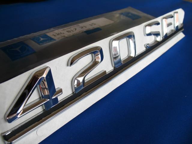 Mercedes benz w126 420sel trunk lid emblem 420 sel designation