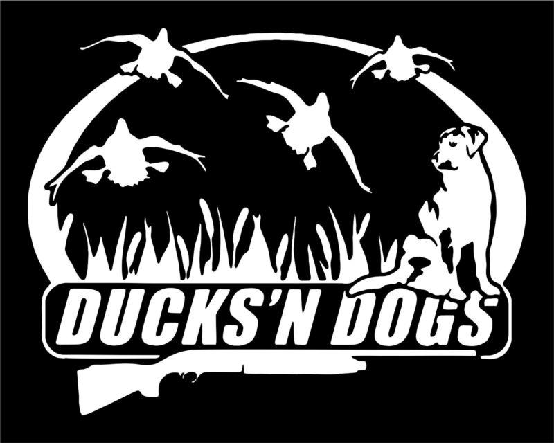 Duck dog hunting gun hunter car truck window wall laptop vinyl decal sticker