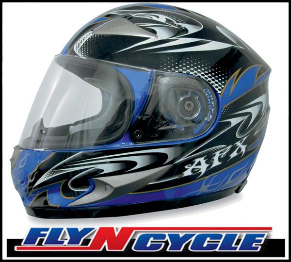 Afx fx-90 blue w-dare small full face motorcycle helmet dot ece