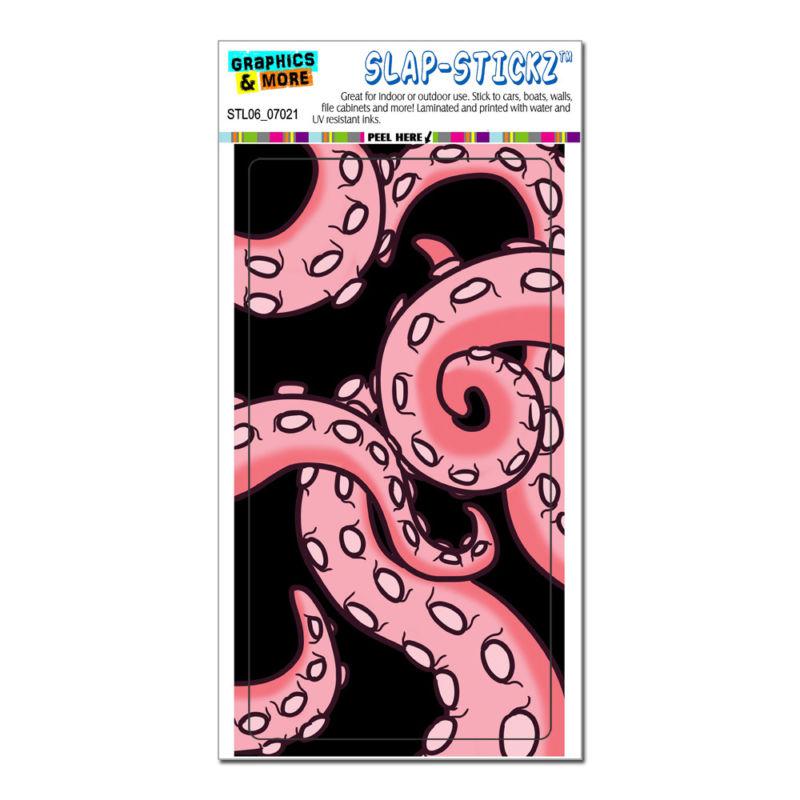Octopus tentacles pink on black - squid kraken - slap-stickz™ bumper sticker