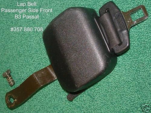 Vw b3 passat seat belt retractable lap passenger front 1990-1994 357880708