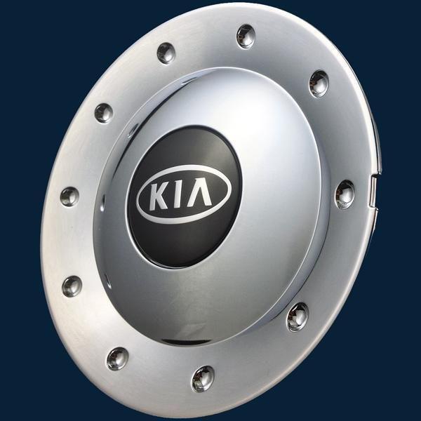 '02 03 kia sedona 74558 chrome wheel center cap 15" 7 spoke rim 1k52y-37190 new