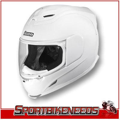 Icon airframe solid gloss white helmet new small sm s
