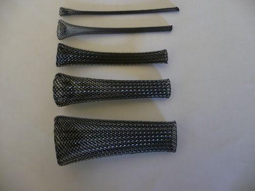 1/2 braided expandable sleeving  carbon  techflex 25ft