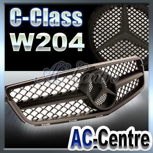 Mercedes benz w204 c class front grille c180 c200 c320 c350 08-12 amg matte blk