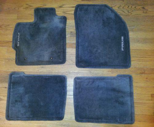 Toyota prius 4pc set carpet dark gray floor mats clips included oem pt926-47100