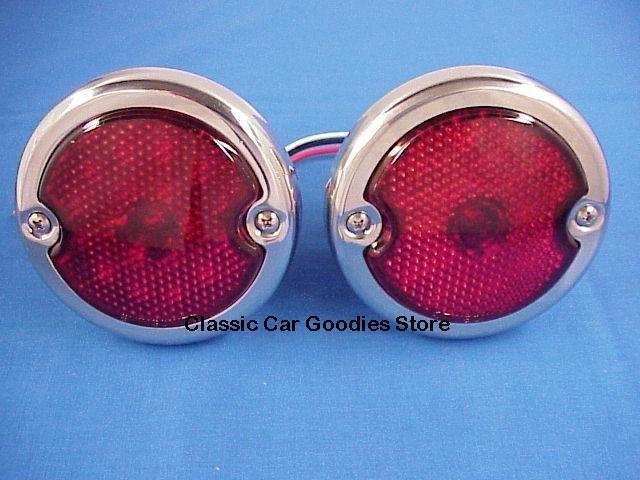 1933-1936 ford led tail lights (2) 1934 1935 polished ss