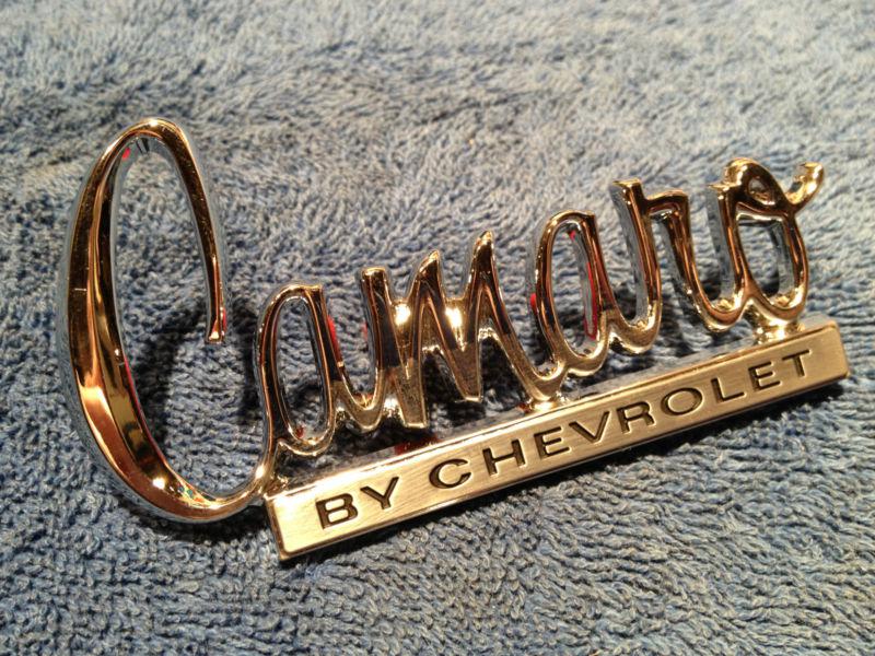 New 1970 chevy camaro trunk lid emblem "camaro by chevrolet" 