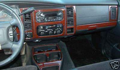 Dodge dakota sxt slt interior wood dash trim kit set 2 door 2001 2002 2003 2004