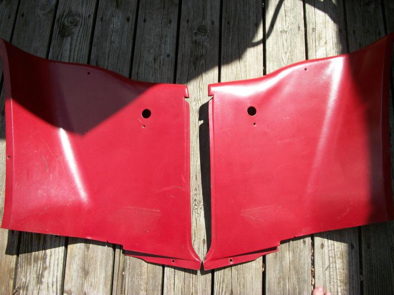 1965-1966 vintage ford mustang coupe interior quarter panels original (red)