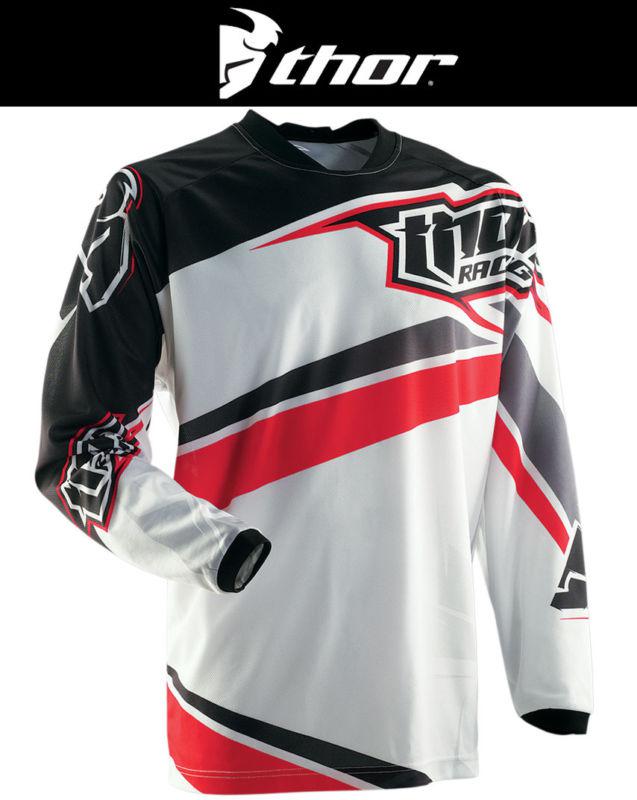 Thor prime slice red white black dirt bike jersey motocross mx atv 2014