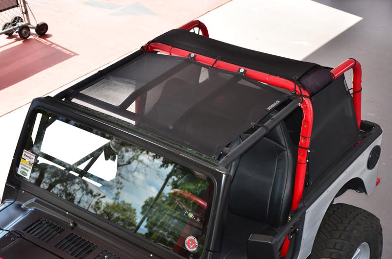 Jeep tj spiderweb shade shadecage (gray) ~27% cooler interior ~fits: 1996-2006