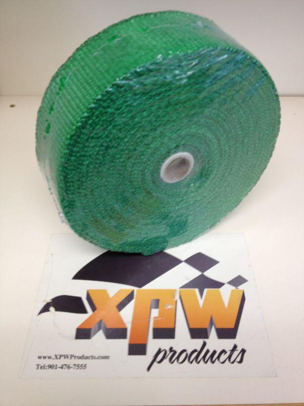 Monster green 25' x 2" w/4 ties atv/motorcycle/rat rod header/exhaust pipe wrap