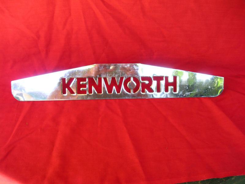  kenworth big rig vint  chrome mud flap  name plate  trucker    man cave decor