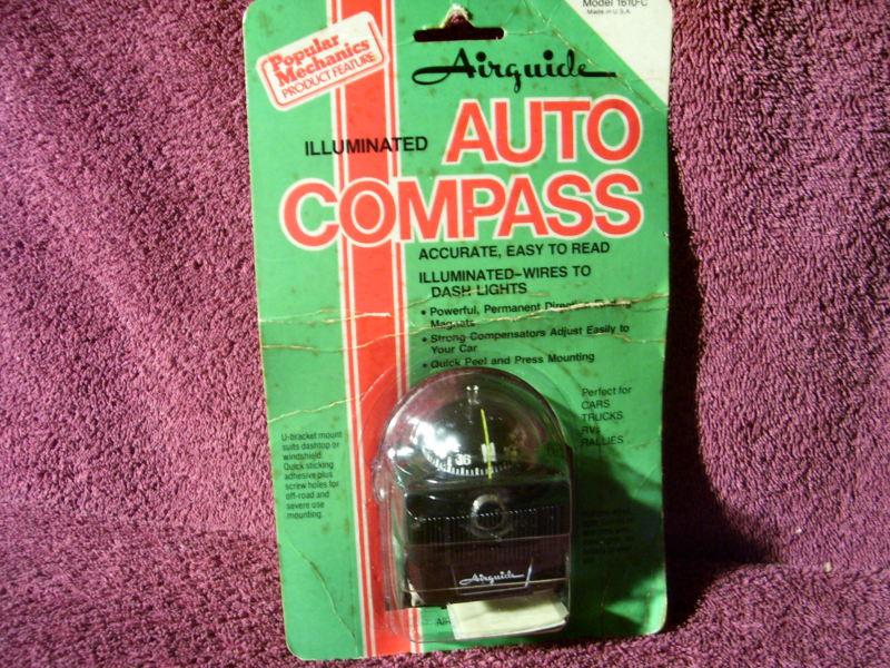 Vintage nos rare 50s 60s 70s airguide wired compass popular mechanics accessory 