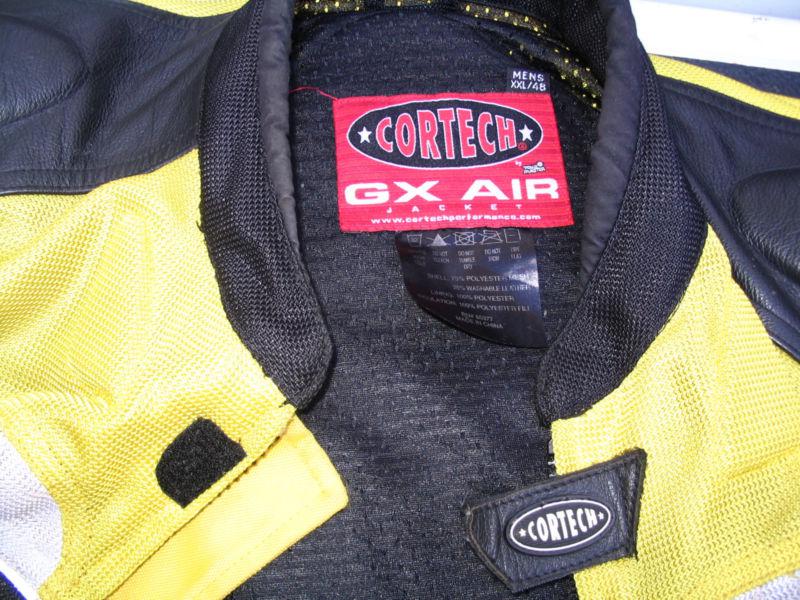 Cortech gx air yellow & black armored jacket size xxl used but in good condition