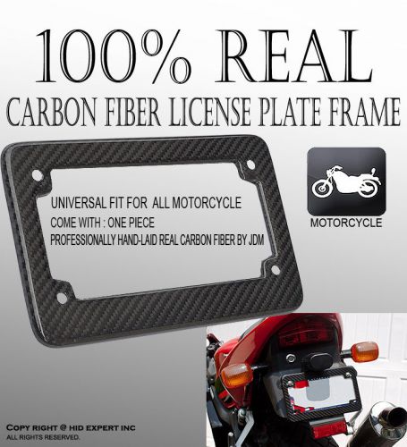 Icbeamer 1pc fit honda 100% real carbon fiber motorcycle license plate qj9741