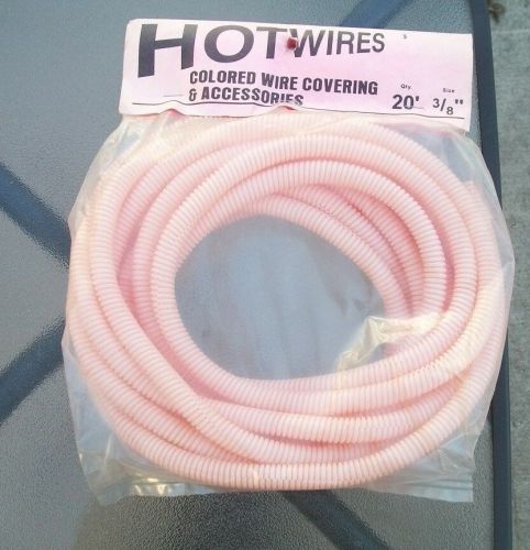 20 x 3/8&#034; id,pink, split loom,convoluted tubing,wire covering,hot wires