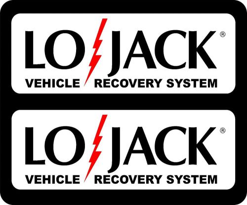 Vehicle recovery lo-jack auto automotive security alarm decal decals 2-pack