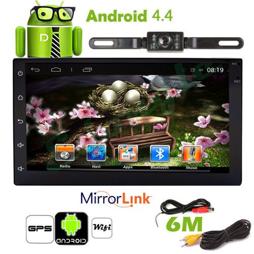 Android 4.4 7&#034; double 2 din car stereo no dvd gps sat navi player radio+camera