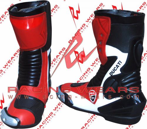 Ducati motorbike racing leathers boots available in all sizes