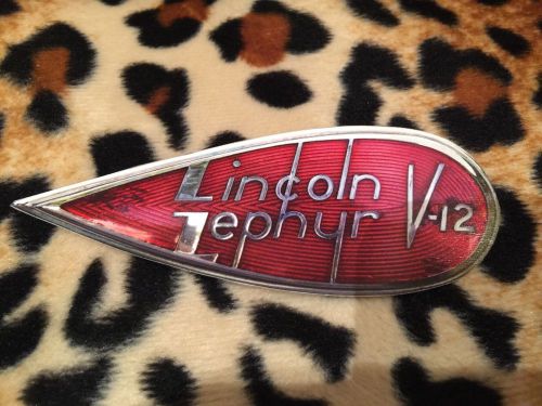 1937 lincoln zephyr emblem slaps,mancave,stikrs,kustom etc.(2 of them)